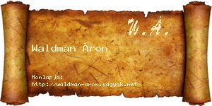 Waldman Áron névjegykártya
